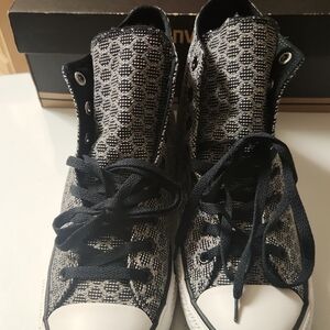 Converse CTAS Hi Black and Fresh Yellow Sneakers